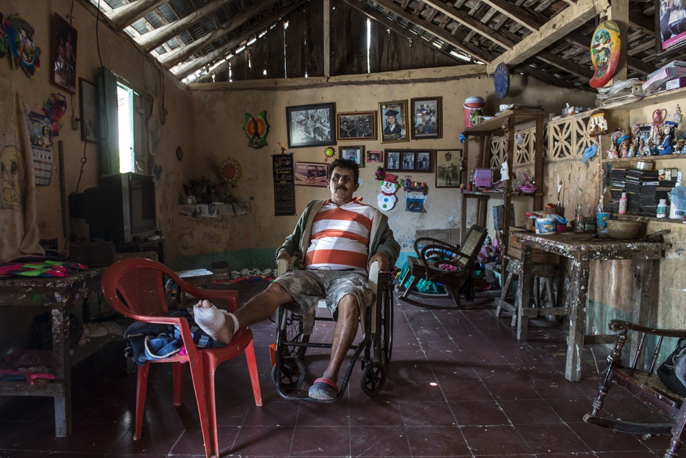 Bracamontes en su casa en San Juan de Oriente, Masaya. Foto: Óscar Navarrete / La Prensa.