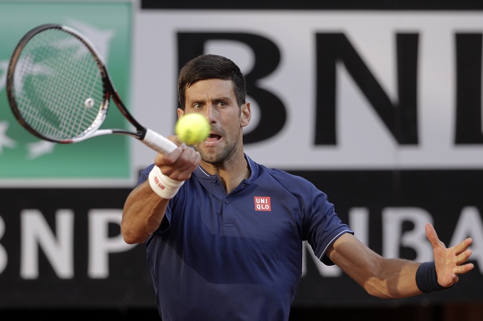 Novak Djokovic venció al español Roberto Bautista en los octavos del Master 1000 de Roma. LA PRENSA/AP/Andrew Medichini