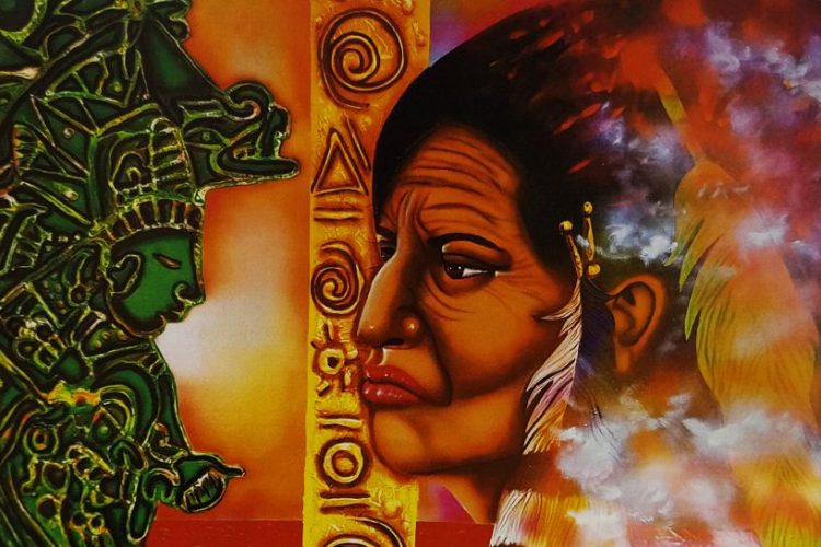 rostros indígenas, Robert Barberena, pinturas, Nicaragua